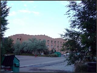 Us, across the alley at the super Super Eight