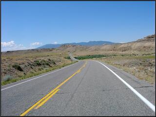 The lonely road to the Four Corners Monument
