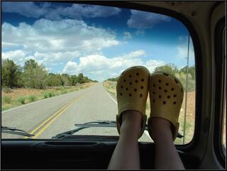 Theresa's got brand new shoes