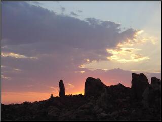 ''Dark Angel'' at sunset