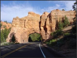 Tunnel on the road west from Bryce