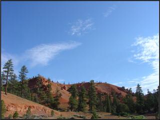 Red hills on the road west from Bryce