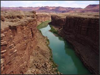 The Colorado River, just north of the Grand Canyon at Marble Canyon