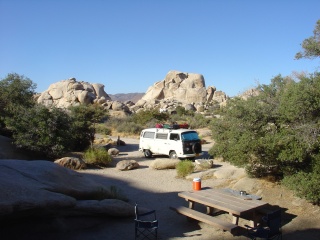 Morning amongst the rock blobs