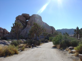 The exit from the very cool Hidden Valley campground