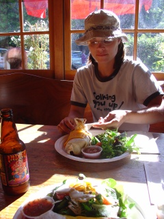 The Village Pub in Big Sur. Awesome atmosphere, excellent chicken burritos.