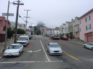 Low fog on a hill top