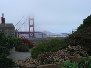 The Golden Gate in the fog