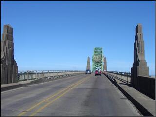 The bridge into Newport