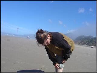 Theresa preps for a little seacombing