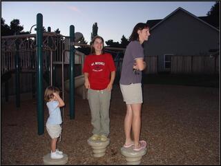 Three ladies on springs