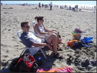 Michelle and Alan, keeping an eye on the kids
