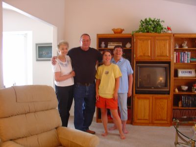 Theresa with Grandma, Dad and Ruth