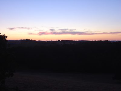 Sunset from the top of the hill at the end of Chandler Valley