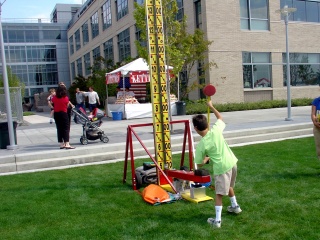 Adam tries to ring the bell