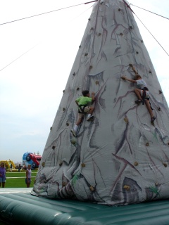 Adam on the rock wall