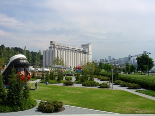 Looking toward downtown from ''campus''