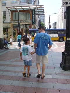 Mike and Adam in downtown Seattle