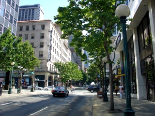 Downtown Seattle street shot