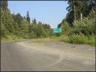 At Mezidian Junction, the road north