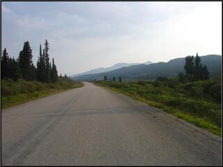 Road shot south of Dease Lake