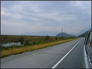 Looking back at the Palmer Hay Flats