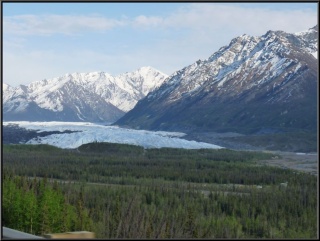 The front of Matanuska Glacier