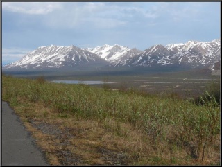 The Wrangell Mountains in the distance