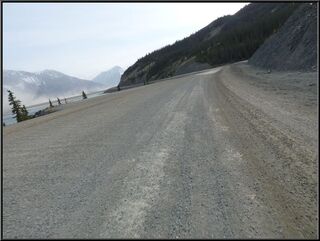 The new road around Kluane Lake
