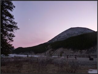 The moon over Summit Lake