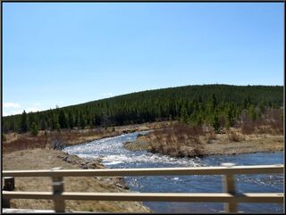 Pretty river on road to Hinton