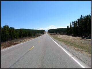 The very straight road to Hinton