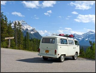 The bus, taking in the view