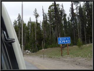 Idaho welcomes us at the top of Chief Joseph Pass