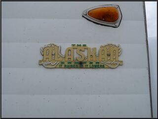 Parked next to us at the bakery, a vintage Alaskan truck camper