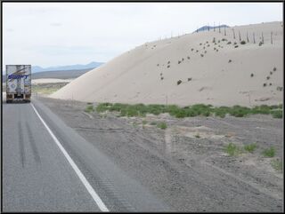 Fenced dunes outside Winnemucca