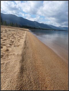 The beach towards South Lake Tahoe