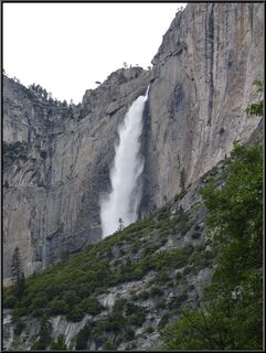 Yosemite Falls behind the Visitor Center