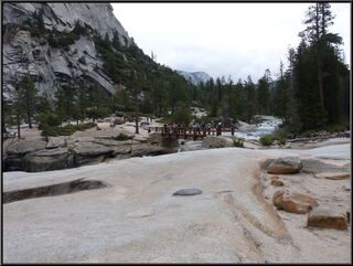 Nevada Falls and a crowd