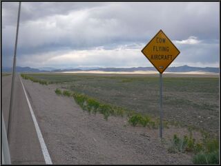 The start of the awesomely named Extraterrestrial Highway
