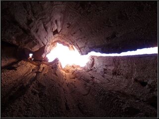 Looking up out of another cave