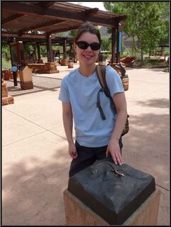 Theresa and her old lizard friend