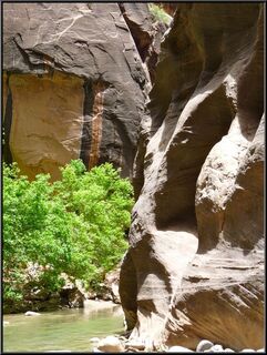 Amazing stained rock faces