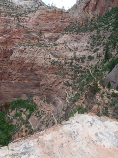 Looking back at the trail up