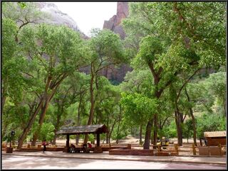 The shuttle stop in the Grotto