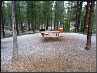 Hail the size of peas