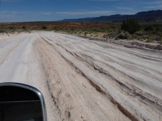 A gypsum wash, no doubt really bad in the rain