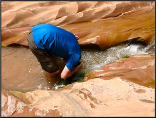 Brian, cleaning up any way he can