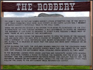 In the town of Parachute we came across this very long story which tells us to goes elsewhere for the end