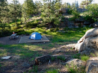An awesome walk-in site at Moraine Campground, site 117